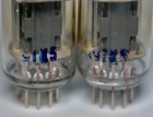 Nos 6n6p 6h6n Red-tip Matched Pair Rare Earth Gold-grid Audio Vacuum Tubes 1976