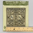 Nos Mcm Metal Hollywood Regency Gold Swags Double Switch Plate Vtg Pearl Maid