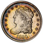 1834 H10c Lm-2 Capped Bust Half Dime Pcgs Au Detail Scratch
