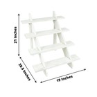 Whitewashed 21  Ladder 4 Tier Wooden Cupcake Holder Dessert Display Stand Party