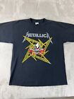 Metallica Vintage T Shirt 90s Pushead Flaming Skull 1996-97 Korn Sz Xl Rare     