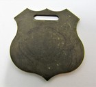 Mini 1 25  Brass Replica Winchester Firearms Inspector Shield Watch Fob Keychain
