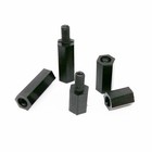 250pcs M3 Black Nylon Standoff Spacer Kit Screws Nuts Hexagon Pillar Assortment