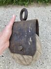 Antique Wood Cast Iron 5 1 2   Single Block Tackle Pulley Barn Farm Swivel Hook