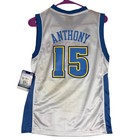 Adidas Basketball Jersey Youth M White New Carmelo Anthony Denver Nuggets 15