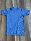 Vintage Rare 60s Hanover College Blue Raglan Cut T Shirt Collegiate Running Man