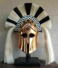 Ancient Medieval Armor Roman Greek Corinthian Leather Liner Helmet W plume