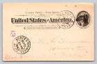 1894 Ux12 Postal Card Jefferson 1c Rare Interesting Fancy Cancellation Mark