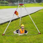 Manual Confined Space Tripod Adjustable 5 2-8ft Legs Rescue Tripod 1800lb Winch