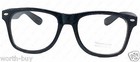 New Mens Women Clear Lens Cat Eye Black Frame Fashion Glasses Nerd Retro Eyewear