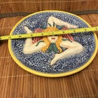 3 Legged Symbol Sicily Italy Blue Yellow Trinacria Pottery Wall Art