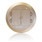 Concrete Floor Box Brass Cover Plate  2 Decora Flip Lids Fbc2f-b