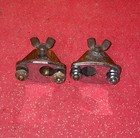 Vintage Ludwig Small Curved Arc Bass Kick Drum Spur Mounts  1 4  - 60 s 70 s Era