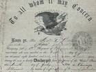Original 1864 Civil War Illinois Infantry Named Discharge Certificate