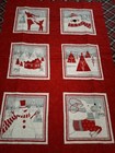 Homemade Flannel Red Holiday Throw  Lap Quilt
