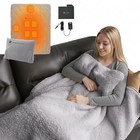  Heated Blanket  Portable Battery Operated Blanket  10000mah Large 50 x60  Grey