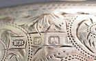 Art Nouveau Sterling Silver Purse Repouss   Floral Design 68g