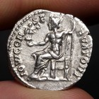 Septimius Severus Denarius Xf 197ad Jupiter Thunder God Ancient Rome Silver Coin