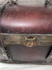 Vtg 70s Wooden Treasure Chest storage Box Large Age Related Patina Old World Gvc