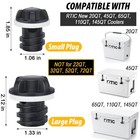 Cooler Drain Plug For Rtic Coolers  2 Pack Large X 1  Small X Black 
