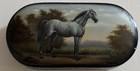 Signed Fedoskino Vintage Russian Lacquer Box Hand Painted Great Horse Equestrian