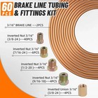 2 Sets 25 Ft 3 16  Brake Line Tubing Assortment Kit With 60 Pcs Brake