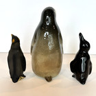 Lot Of 3 Vintage Penguin Figurines Statue Italy Lomonosov Ussr Russia Porcelain