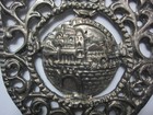 Vintage Metal Judaica Jewish Home Blessing Hamsa Hand City Of Jerusalem