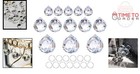 Crystal Ball Prisms 20mm 30mm 40mm Clear Hanging Decor Pack Of 13 Feng Shui