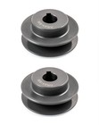 Single Groove V-belt Sheaves 2-1 2  Od 5 8  Bore - 2 Pack For Efficient Power Tr