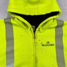 Carhartt Hi Vis Neon Yellow Reflective Zip Up Hoodie Men Xl Class 3 Work Utility