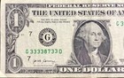 2017  1 One Dollar Bill Note Fancy Six Of A Kind 3s Trinary Sn G33338733d