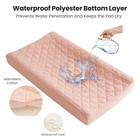 Waterproof Muslin Changing Pad Cover 2 Pack  Quilted Cotton Fitted Diaper Chang 