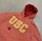 Thrashed Vintage Russell Athletic Hoodie Crzy Sun Fade Distressed Not Balenciaga