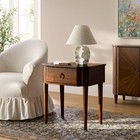 Nephi One Drawer Accent Table Walnut Brown Wood Veneer - Threshold Designed