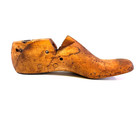 Wooden Shoe Mold Antique For Making Custom Made Left Shoe Cobble Primitive Brown