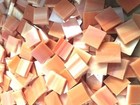 1 2  Orange Stained Glass Mosaic Tiles  100 Pieces 