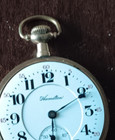 Antique Hamilton Gold Filled 21j Railroad Pocket Double Roller Watch 1507853
