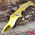 8    Gold Dragon Knife Tactical Spring Assisted Open Blade Folding Pocket Knife