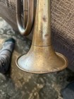 Vtg Brass Bugle  u s  Regulation Made In Usa  Camp Horn Instrument W  Mouthpiece