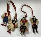 2 Vintage Serbian Romanian Folk Art Doll Travel Souvenirs Europe Man   Lady