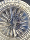Vintage Lead Crystal  Sunburst Clear Glass Coasters Lot Of 4