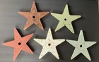 Set Of 5 Old Vintage Primitive 8 75   cast Iron 5 Sided Star Building Anchors Usa