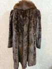 Vintage Dark Ranch Mink Fur Coat With Full Fox Shawl Collar     Chest 52        Luxury