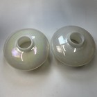 Vintage Opal Milk Glass Lamp Shade Crimp Top Fitter Hand Blown Mushroom 4 X 1 25