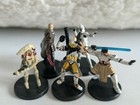 Lot Of 12 Star Wars Miniatures Figurines For Card Game Republic Army With Cards