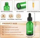 6 Pcs  1oz Dropper Bottle  Green Glass Eye Dropper Bottle tincture Bottles With