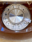 Brown Western Electric Sculptura Rotary Desk Telephone - Full Restoration