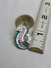 Dragon Lapel Hat Jacket Pin White Pink   Teal