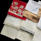 Vtg Lot Of 13 Hankies Cutters Crafter Assorted Styles Dogwood Crocheted Lace